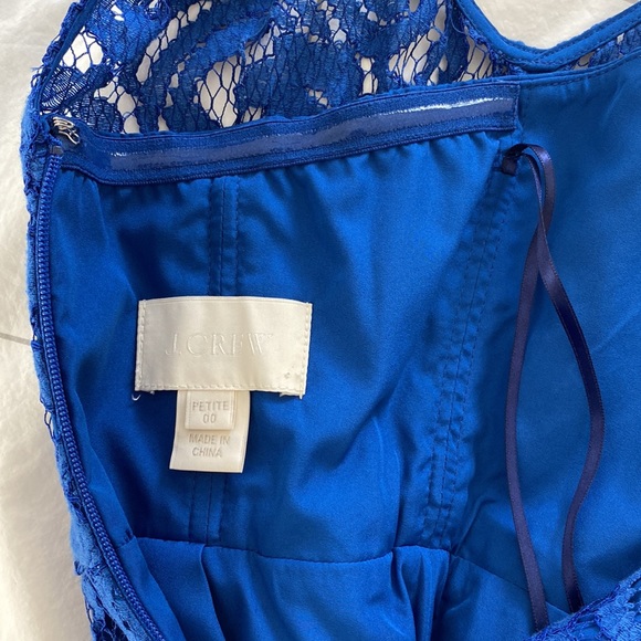 J Crew royal blue lace dress - Picture 4 of 6
